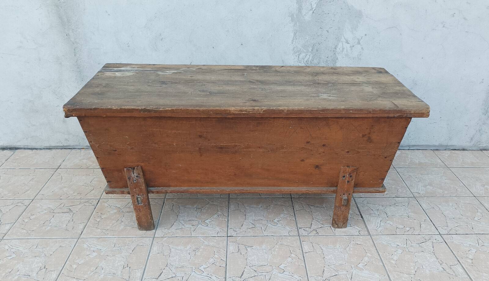 19th-century pine dough mixer