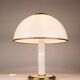 F. Fabbian Mushroom Table Lamp in White and Gold Murano Glass, Italy, 1970s