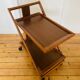 Desserte vintage chariot en bois, 1960