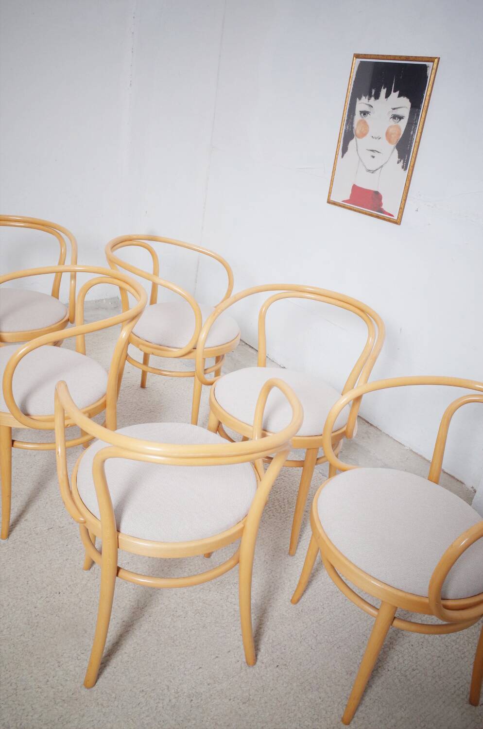 Fauteuils 209 de Thonet, 1986, Set de 6