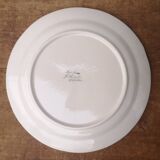 Old dessert plate in barbotine, St Clément factory