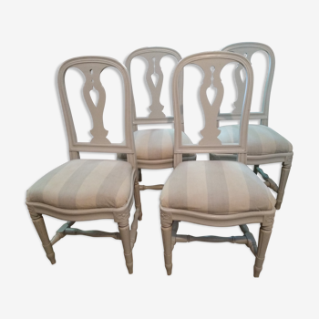 Lot de quatre chaises gustaviennes Ikea, 1990