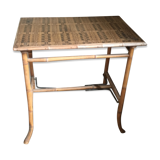 Rattan side table