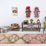 Brown & beige rug 301x91cm