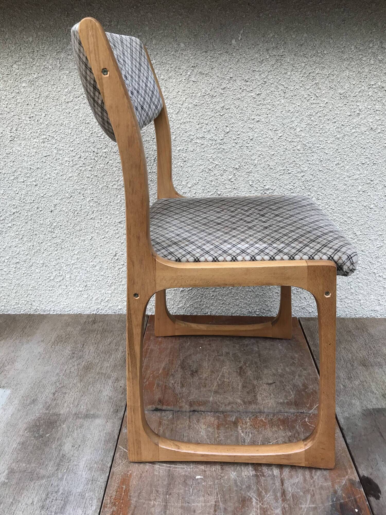 Set of 6 old Baumann chairs sled