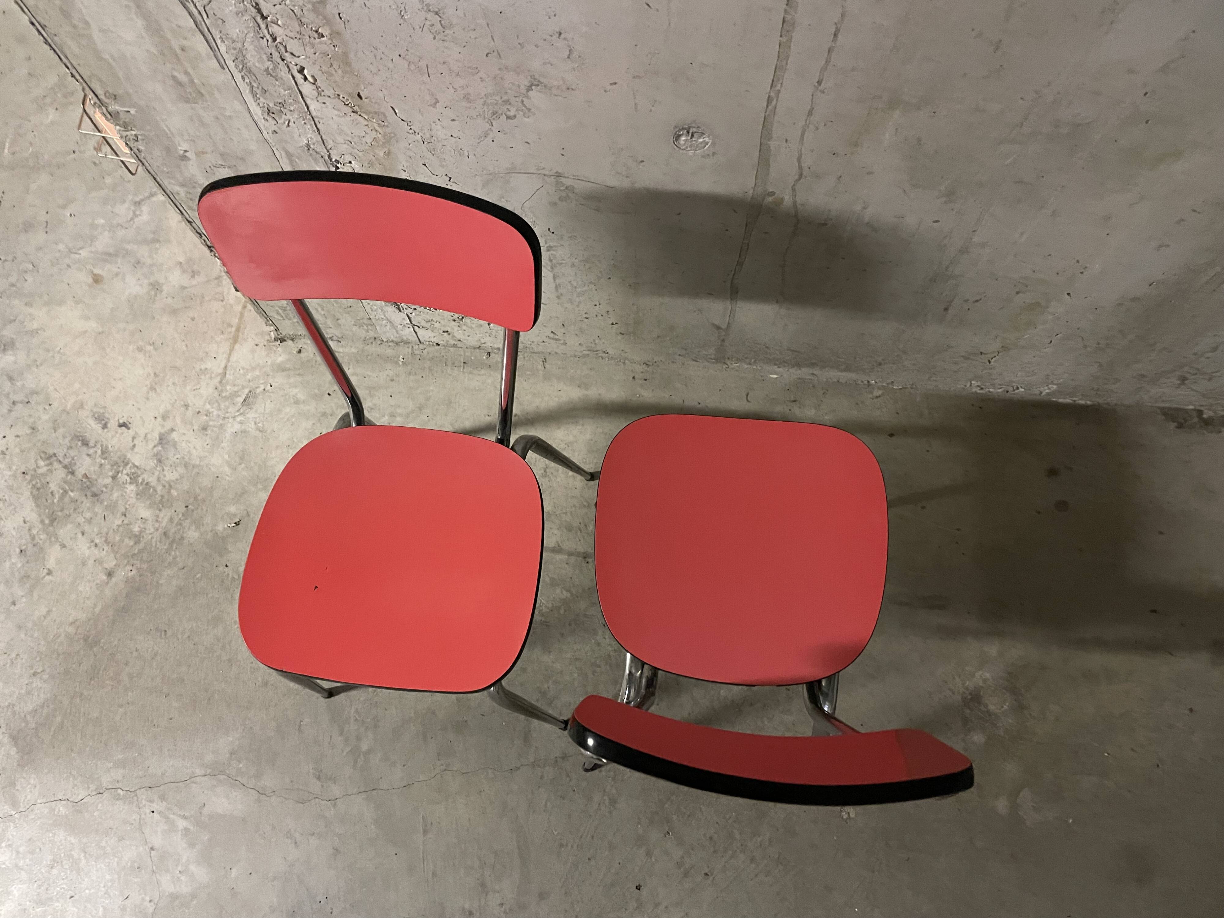Paire de chaises en formica années 70