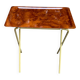 Desserte pliante scandinave en palissandre et acier doré, 1980