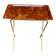 Desserte pliante scandinave en palissandre et acier doré, 1980