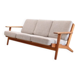 Oak Danish design sofa by Hans Wegner model GE290 for Getama