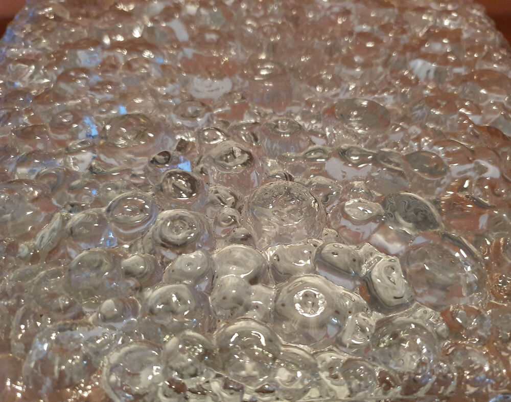 Vintage bubble glass ceiling light, 70s