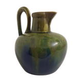 Flamed ceramic pitcher