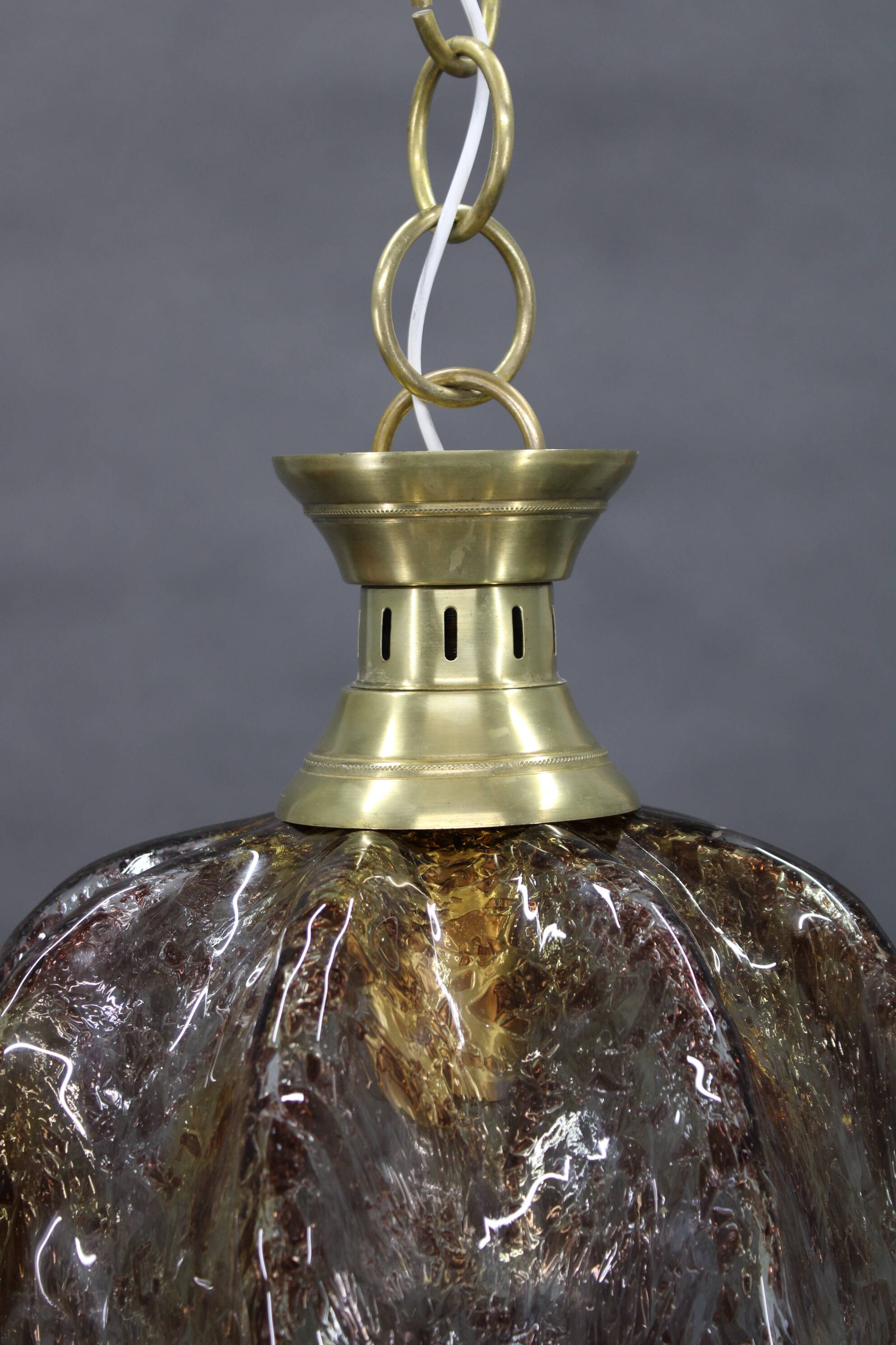 1980s Large Murano Glass Pendant Light, Italy