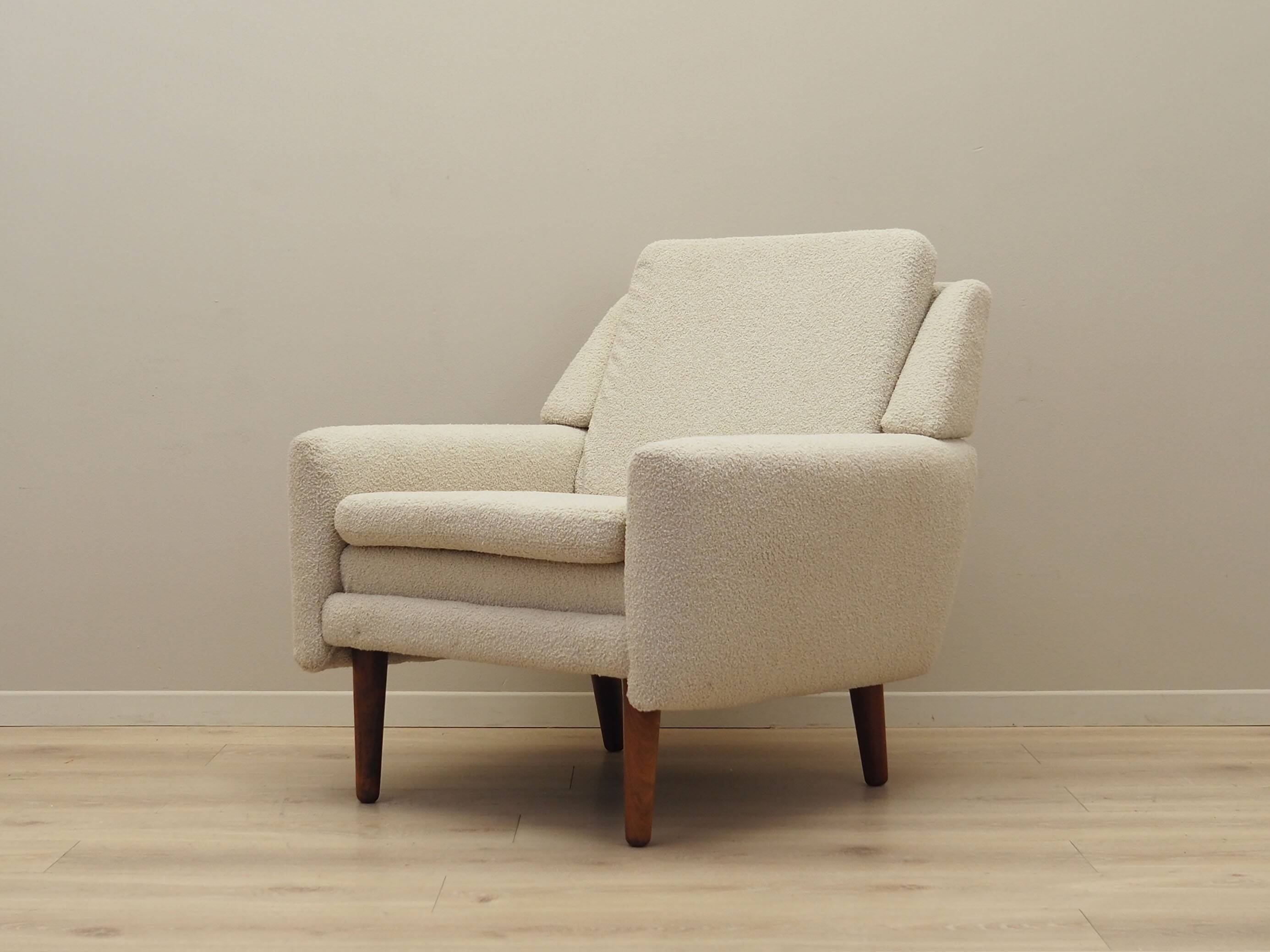 Cream armchair, Danish design, 1970s, production: Denmark