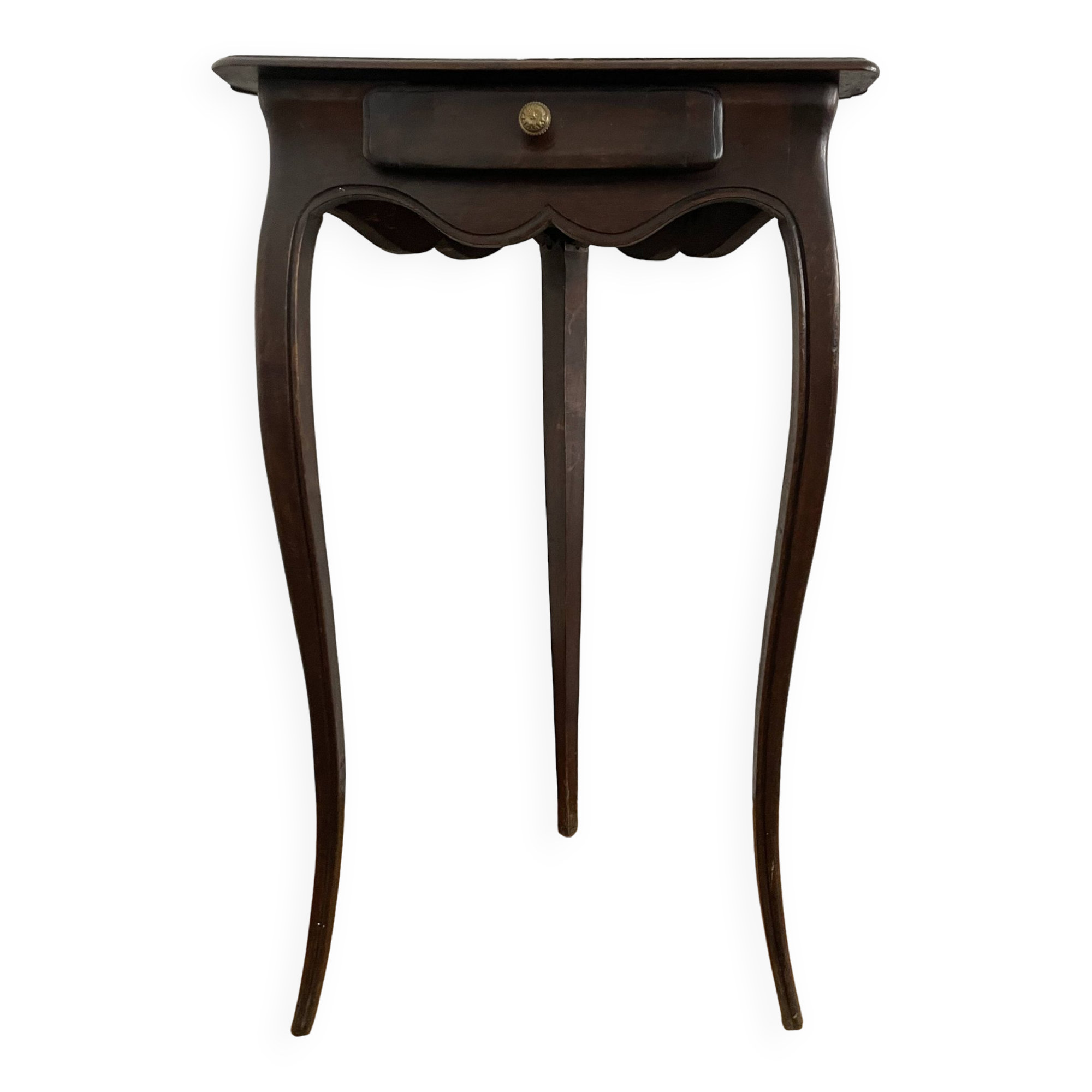 19th century walnut corner tripod table