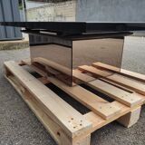 Table basse bar Paul Michel en loupe d'orme