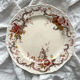 2 polychrome ironstone dinner plates "Wentworth" by Emile Bourgeois