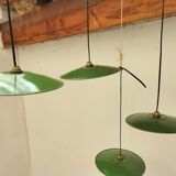 Set of 4 old pendant lamps
