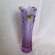 Violet mauve cut crystal soliflore vase, Cristal d’Arques