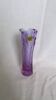 Violet mauve cut crystal soliflore vase, Cristal d’Arques