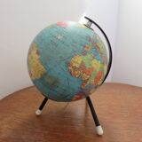 Earth Globe Taride tripod enlightened from the 60s
