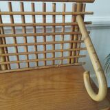 Rattan wall shelf
