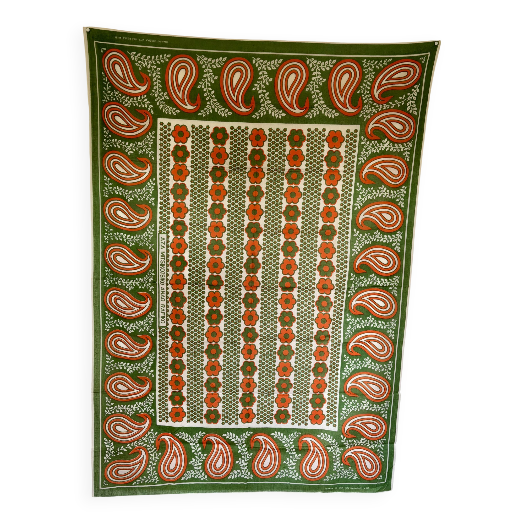 Vintage Malagasy fabric tablecloth