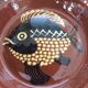 Plat en terre cuite vernissée poisson