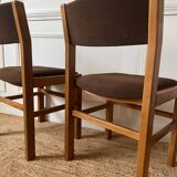 Lot de 6 chaises en orme et tweed Maison Regain