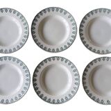 6 antique deep plates in Gien earthenware