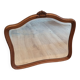 Elongated wooden mirror