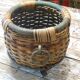 Wicker and metal planter