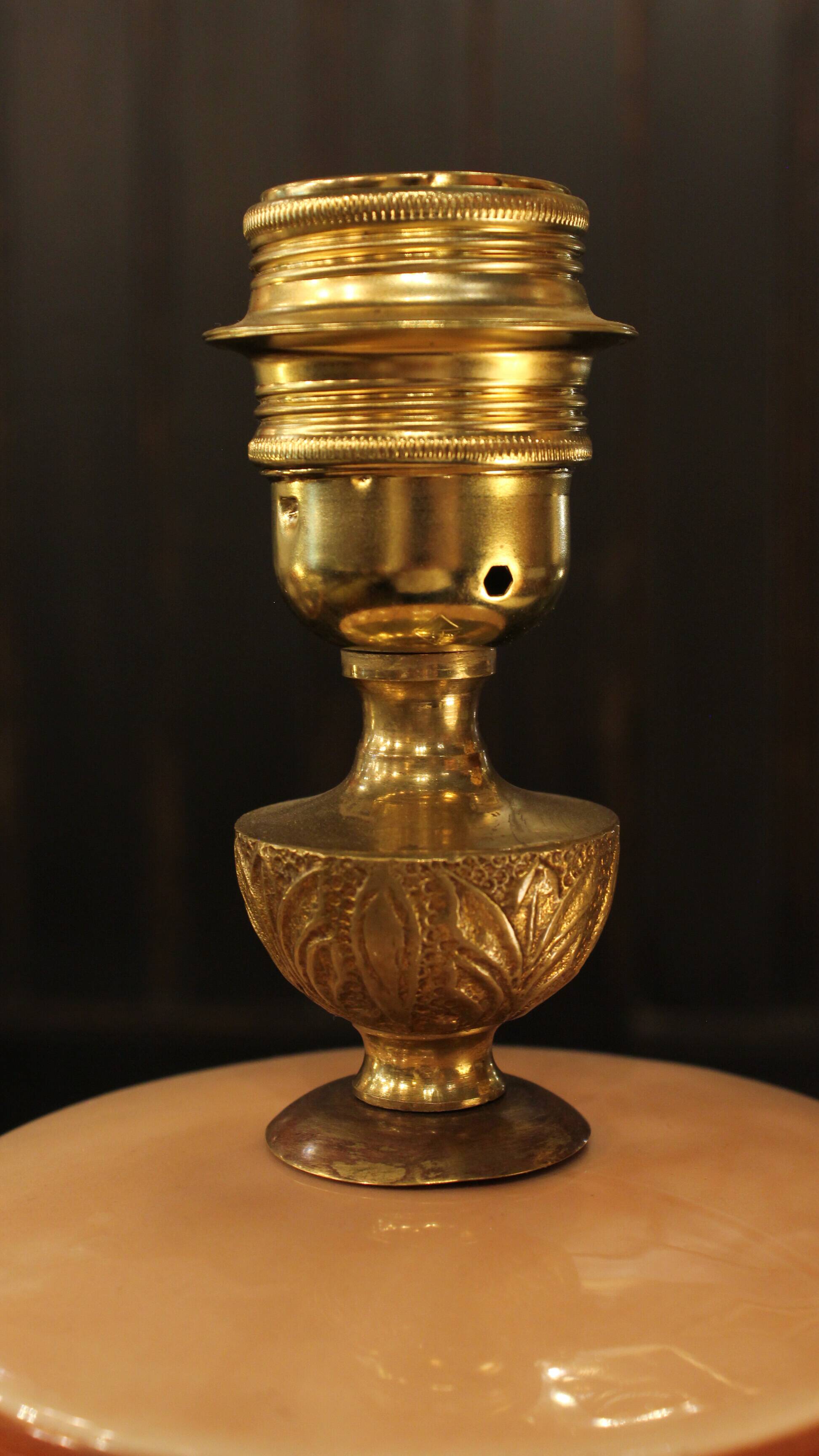 Ceramic lamp from Manises in bamboo style