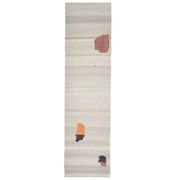 1970s Vintage Turkish Oushak Handmade Wool Cotton Gray Runner Rug 86x332