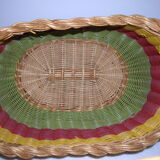 wicker basket and scoubidou