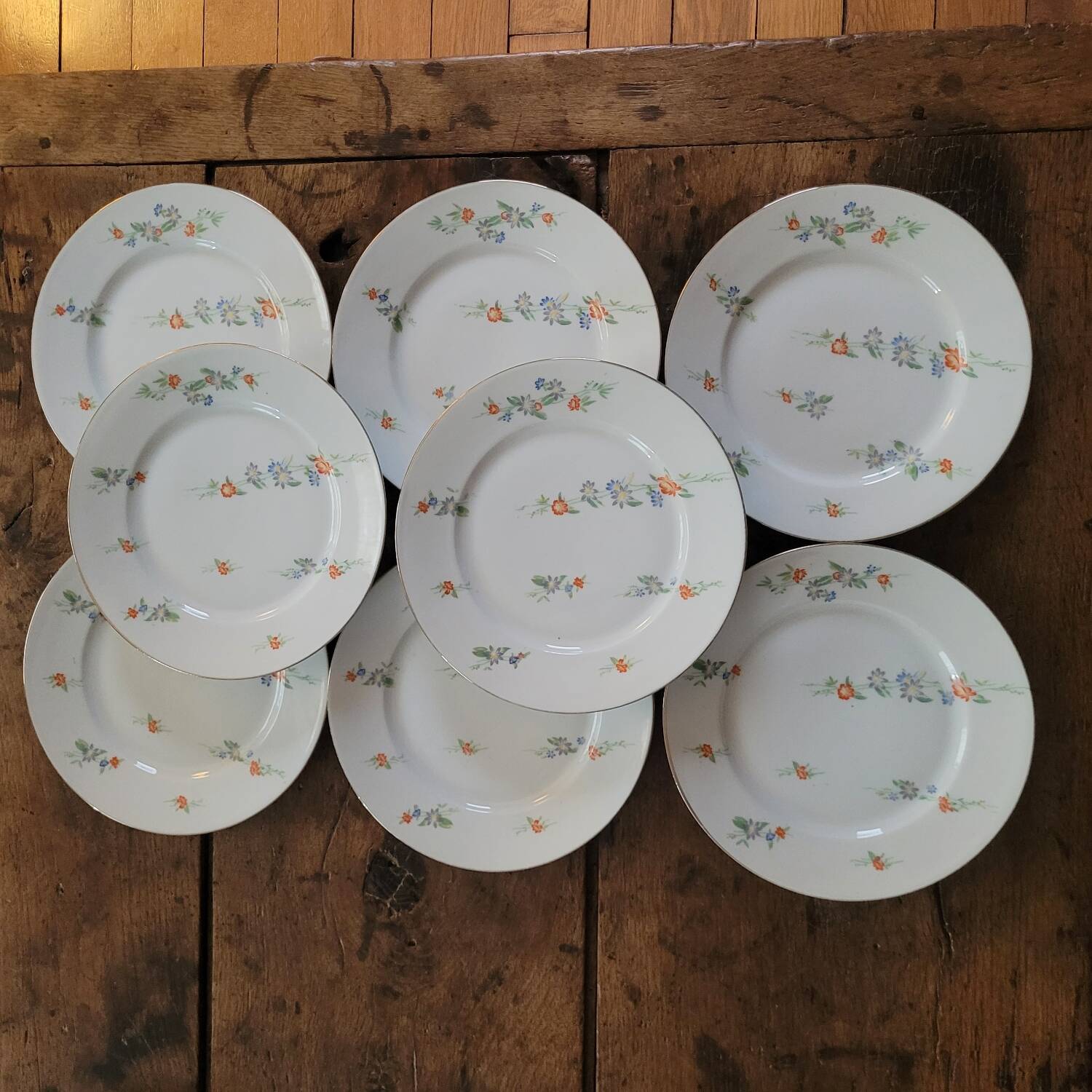 8 flat plates Limoges 60s
