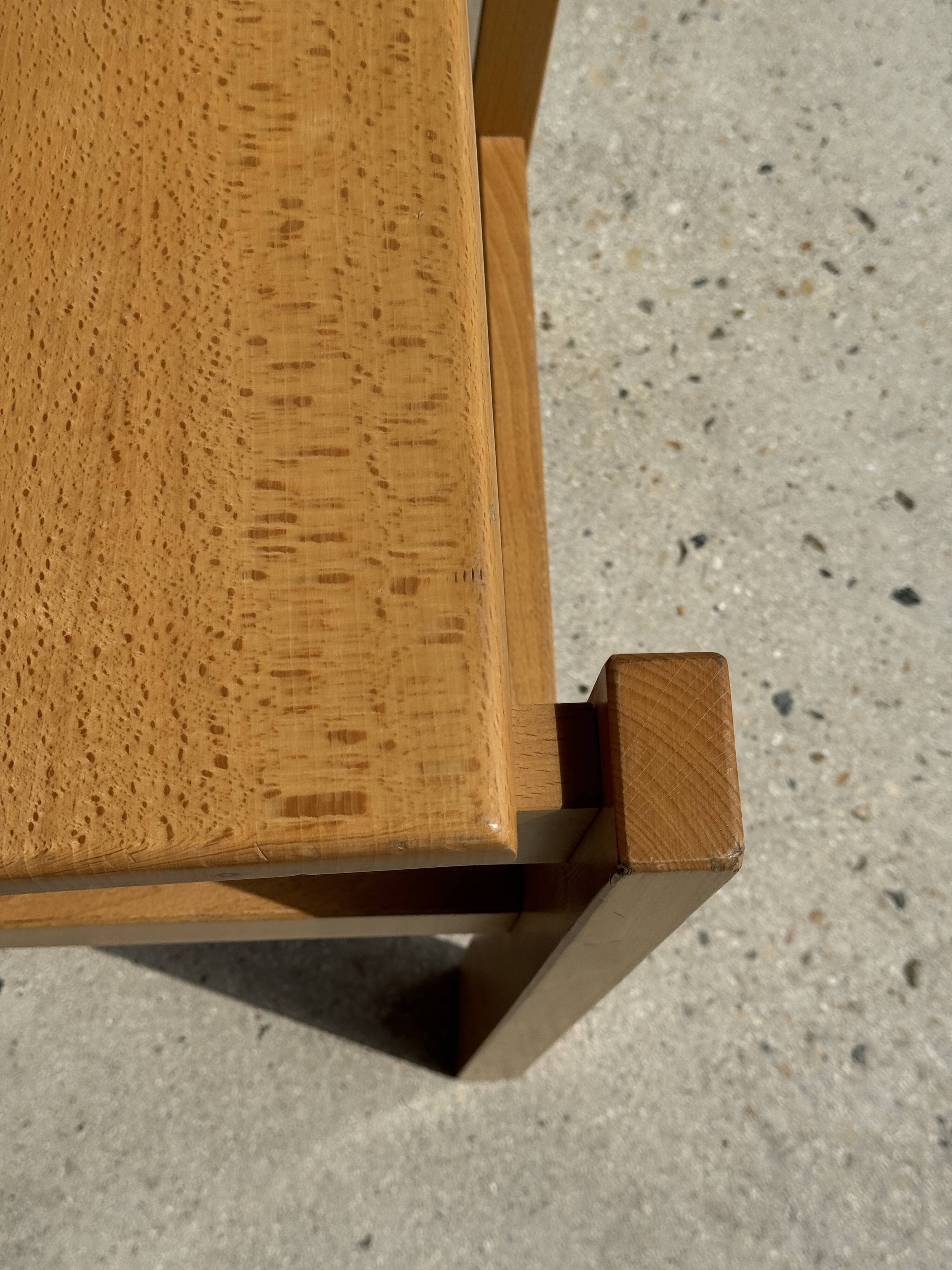 Vintage pine chair, old ski resort furniture