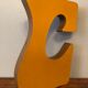 Metal letter c 70s