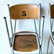 Chaises d'école, ensemble de 6