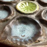 Vallauris ceramic oyster plates circa 1960 x8