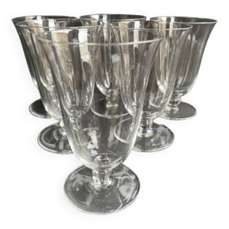 6 Baccarat wine glasses Meurcie service – Art Deco