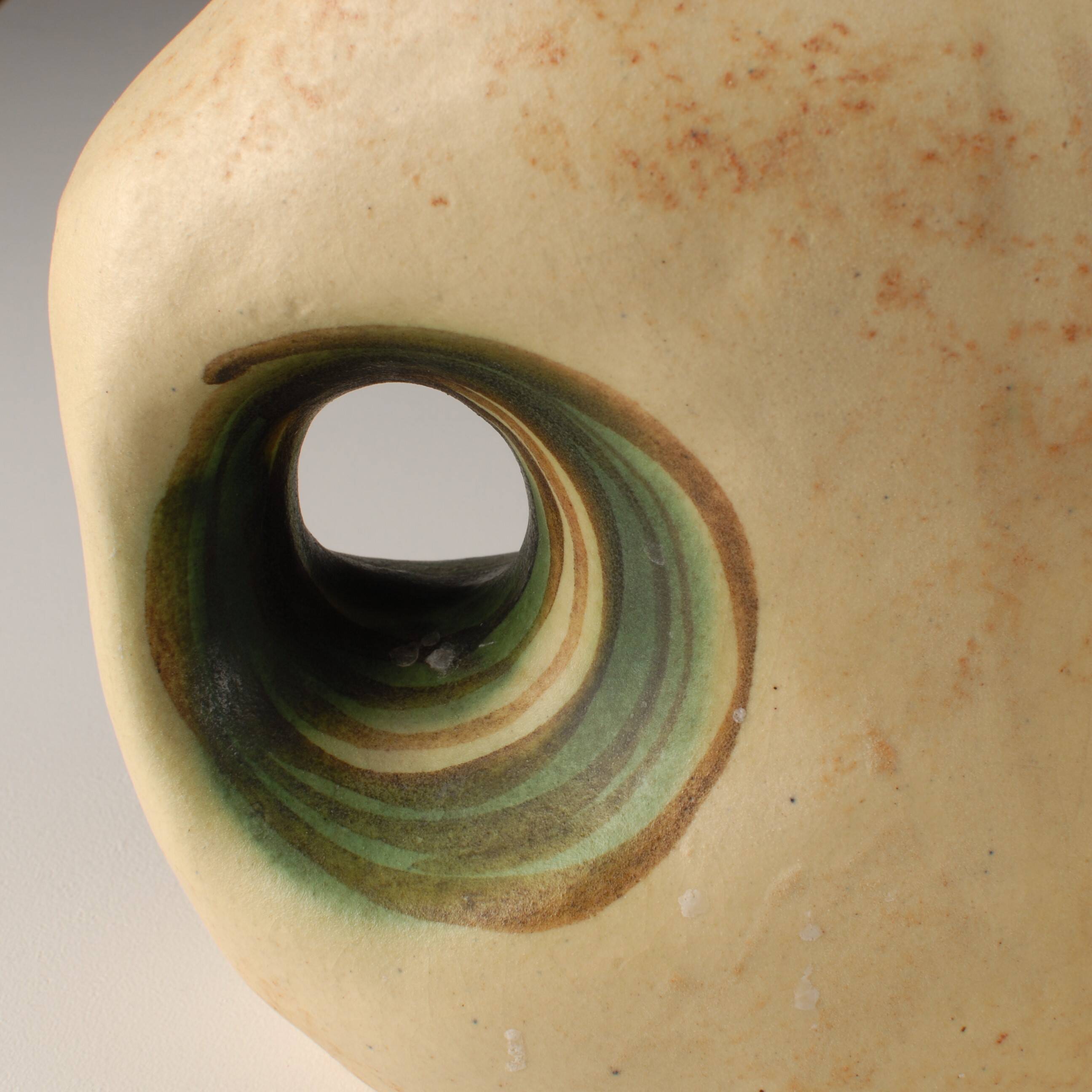Pair of sculptural ceramic vases by Nikos Dazelidis, Greece, 1970s.
