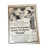 Publicité vintage à encadrer kodak