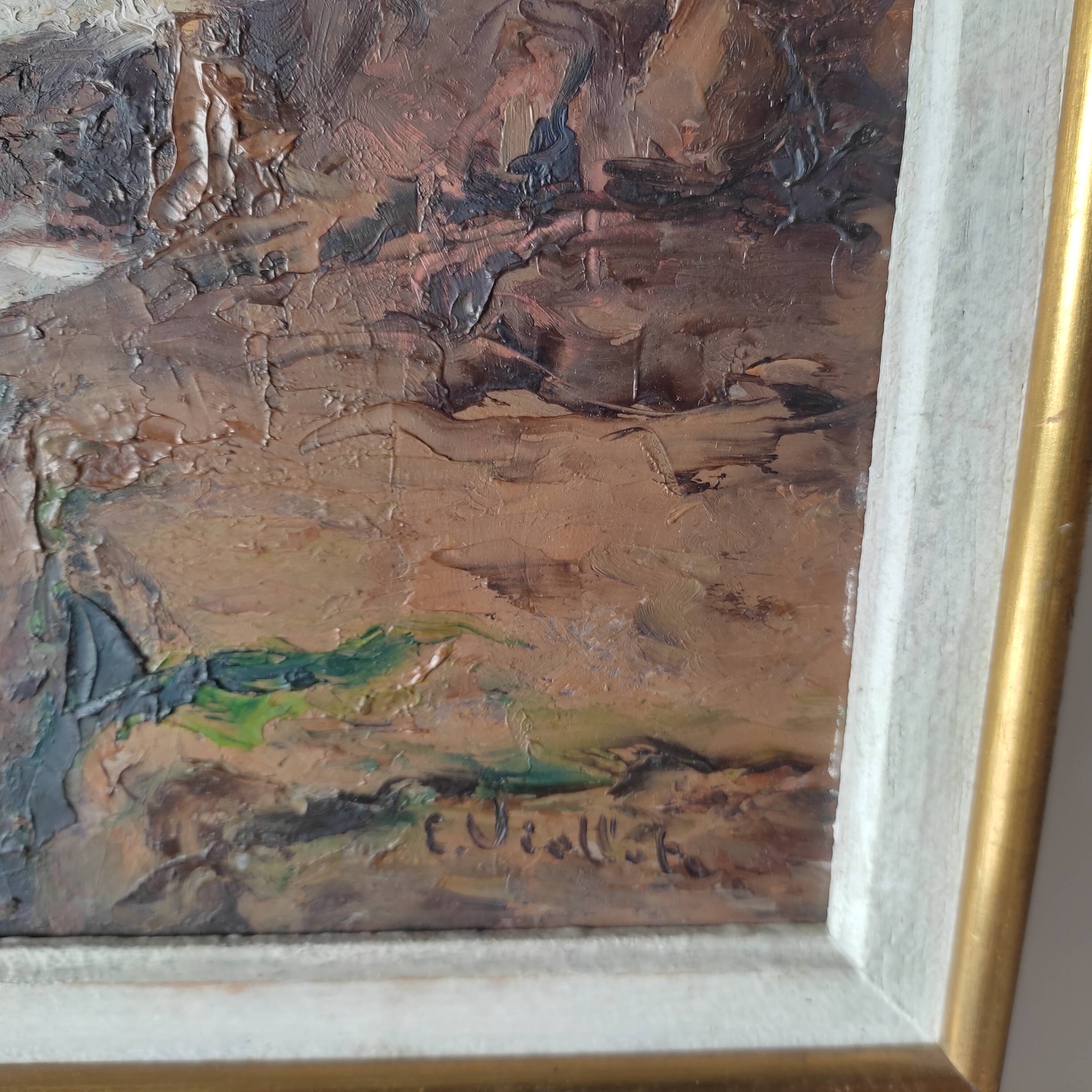 Huile sur carton Emile Viallate