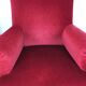 Paire de fauteuils crapaud Napoléon III en velours rouge