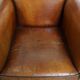 Vintage Sheepskin Leather Art Deco Style Design Armchair