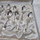 Silver-plated metal cutlery set of 12 teaspoons