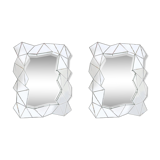 Set of 2 mirrors geometric 1970s - 88x120cm