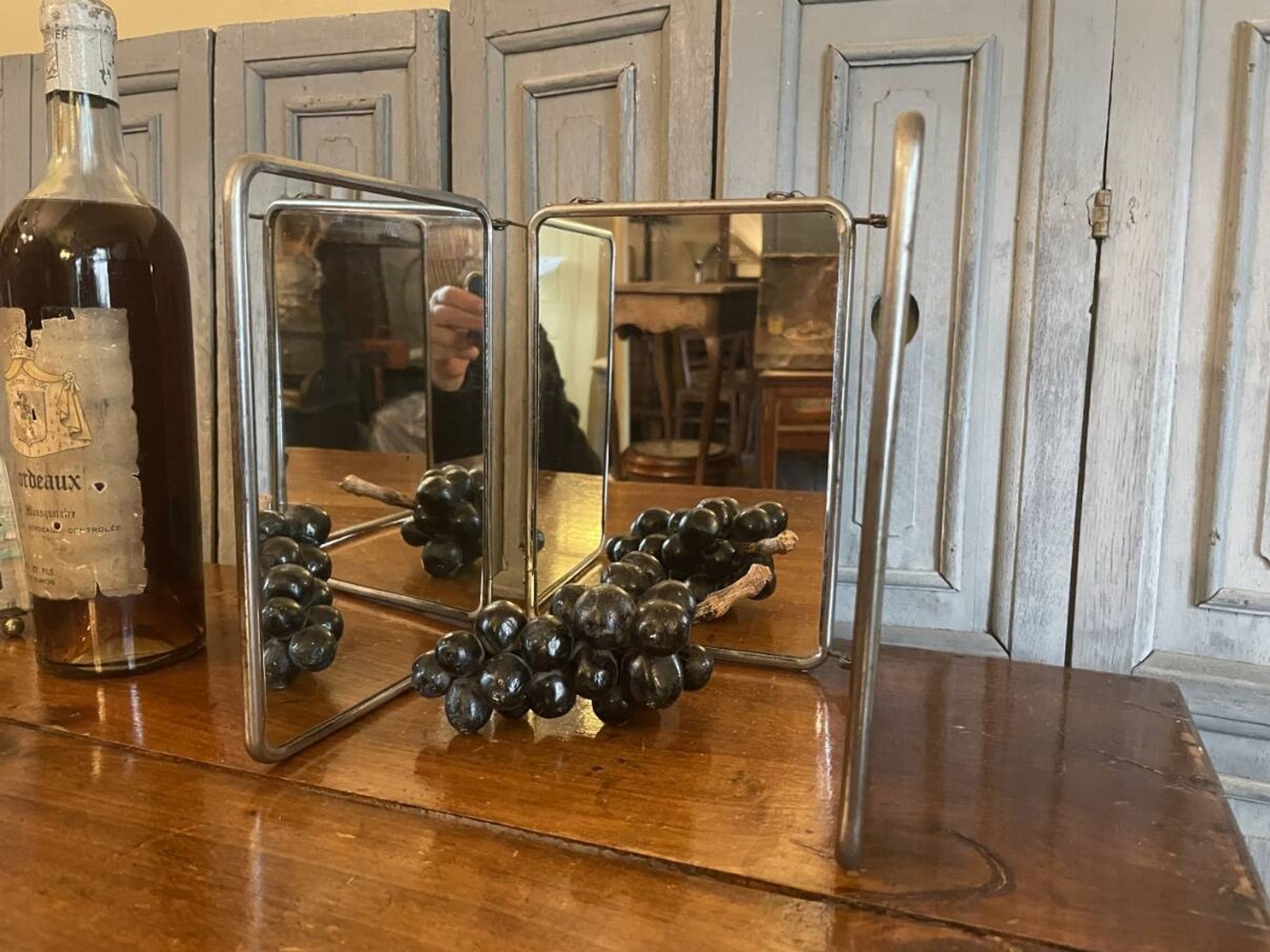 Miroir de coiffeur 3 volets vintage