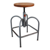 Tabouret industriel d'architecte Heliolithe, 1950