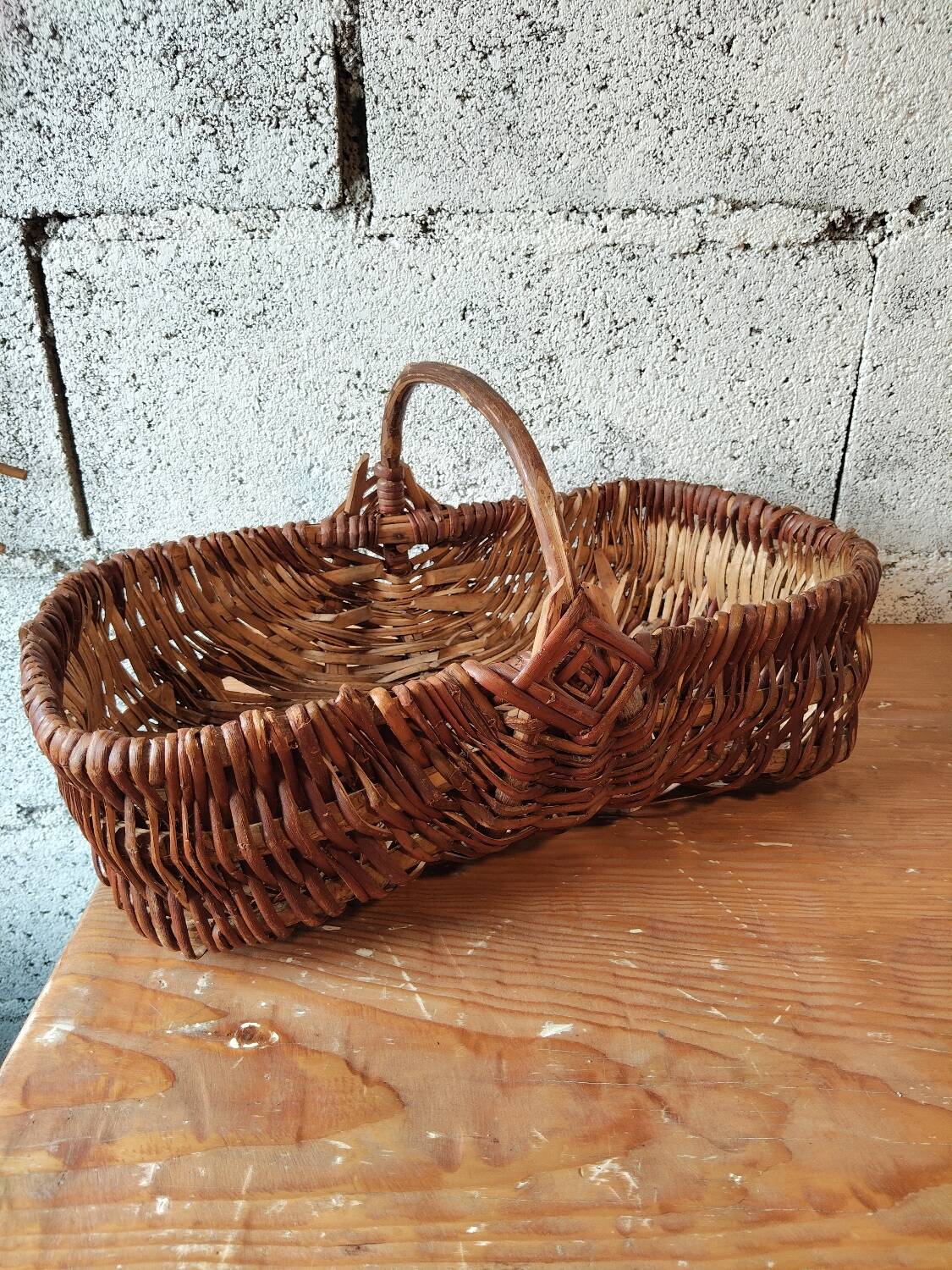Old wicker basket – Handmade – Country house spirit
